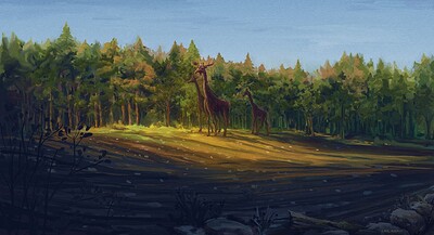 älg-giraff-landskap