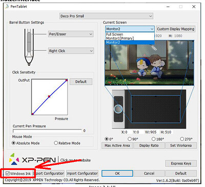 Windows Ink in XP-Pen M Tablet