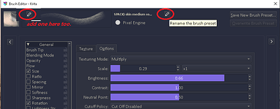 iocon brush overwrite save