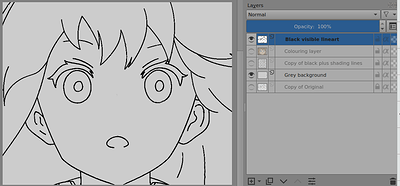 Black Visible Lineart