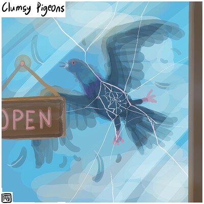Clumsy_pigeons_Daily_Spitpaint