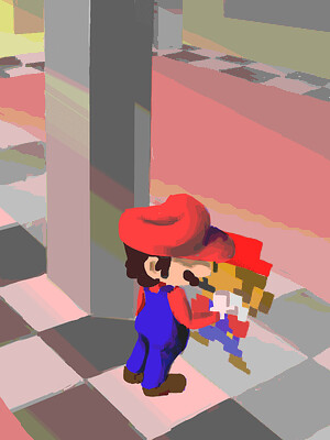 mario in the mirror room