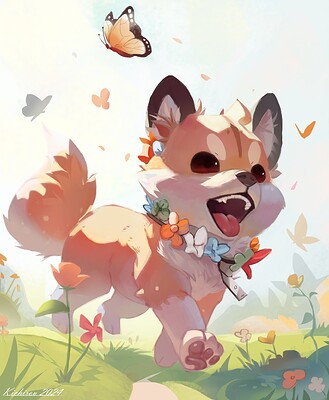 Dancing with butterfly