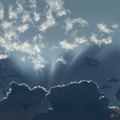 Krita Challenge 1124 Karens Fluffy Clouds 111224
