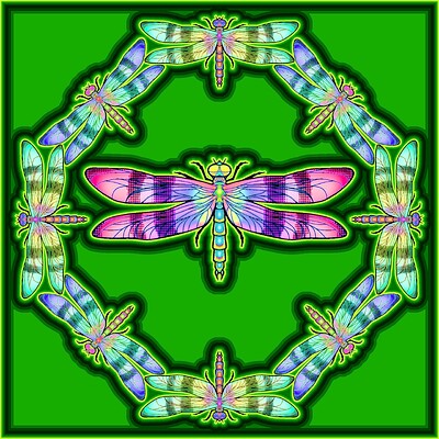 Dragonfly Mandala-1(Color-4-2)