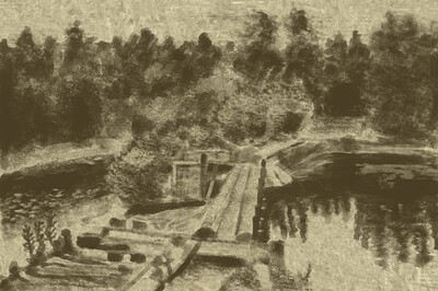 Krita study_Isaac Levitan_By the Pool