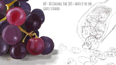 Krita Challenge 0625 Wrath of the Sun-Grapes to Raisins-a