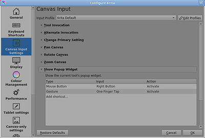 Show Popup Widget