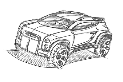 suv sketch with krita
