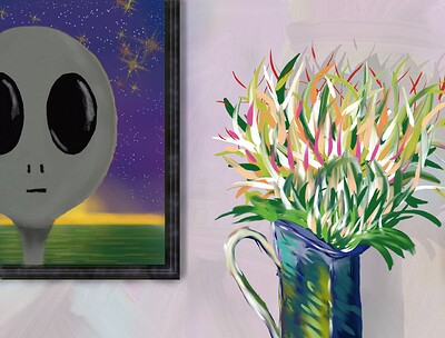 Krita Challenge 0724 - Ailen Still Life Portrait with Flower crop