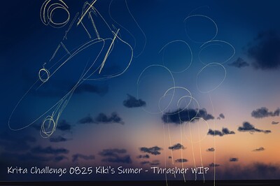 Krita Challenge 0825 Kiki’s Summer - Thrasher clouds