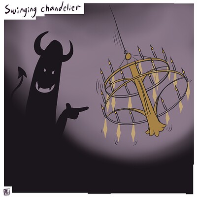 Swinging_chandelier_Daily_Spitpaint