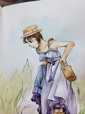 watercolor girl