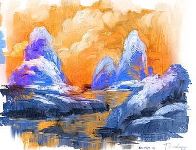 Mountains in another planet