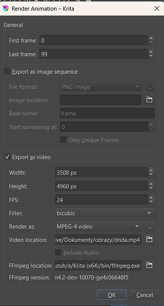 Can't render animation - General Questions - Krita Artists