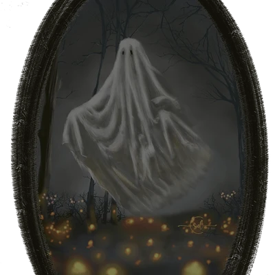 Krita Challenge 1026 Costume Oval Mask 2 - Ghost