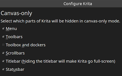 canvas-only settings
