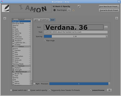 Text Brushtip - Pipe Mode