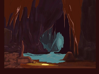Cavern of the dragon_ June 2024 Krita Challenge