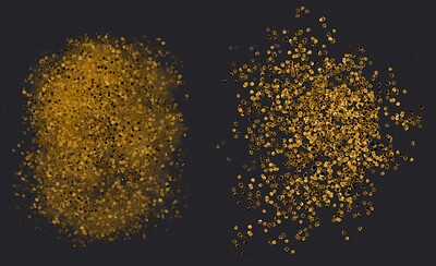 glittery water vs glitter spill 2