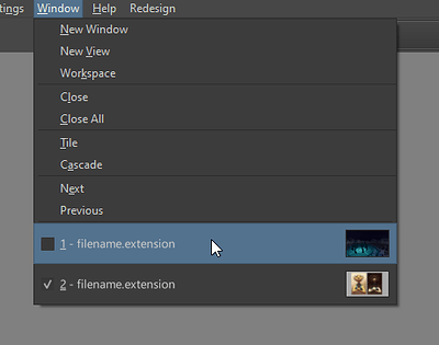 Views Menu