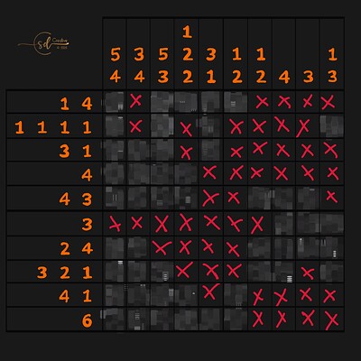 Krita Challenge 0825 Kiki’s Summer - Nonogram-Solution