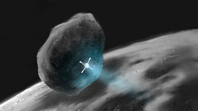 Asteroid Orbiting the Moon- 05-02-26