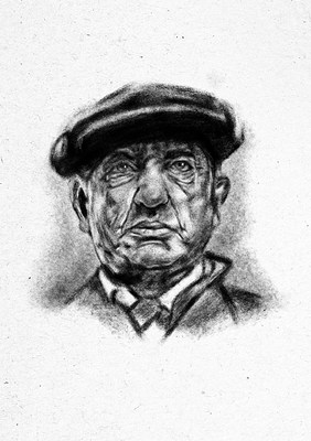 vecchio a carboncino