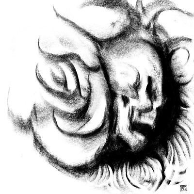skull and rose