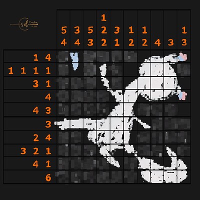 Krita Challenge 0825 Kiki’s Summer - Nonogram Rough