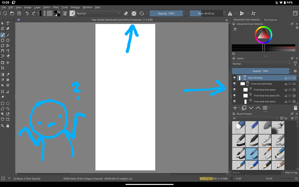 Drawing File Is Write Protected Write protected bug/error with PSD file on Android - General Questions ...