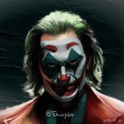 Joaquin Pheonix as Joker, Color Study for Halloween - 2024-11-01 @emarpiee