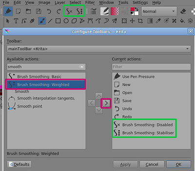 Brush Smoothing Selection