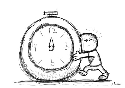 Pushing a Giant Stop Watch