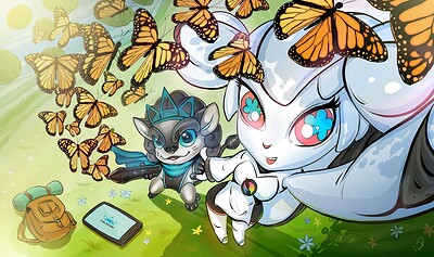 Kiki_and_Leon_Spring butterfly festival