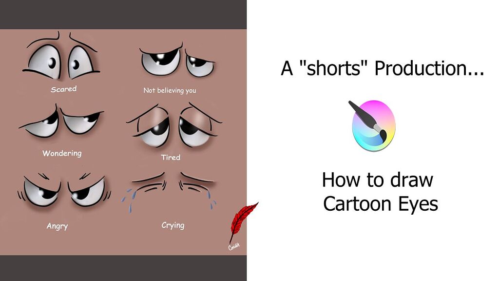 DRAWING CARTOON EYES | a short video tutorial 👀 - Tutorials - Krita Artists