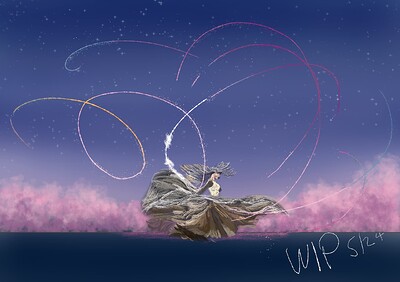Krita Monthly Challenge 0524 - Magical Dancer WIP