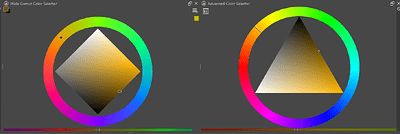 Wide vs Advanced Colour Selector