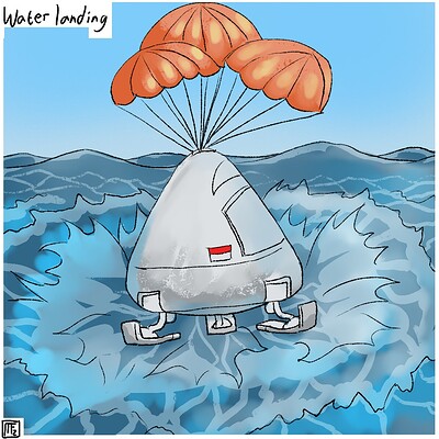 Water_landing_Daily_Spitpaint