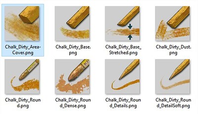 Chalk for childrens icons