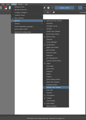 docker specific color selector