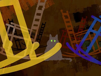 Cat in a Room Full of Rocking Chairs