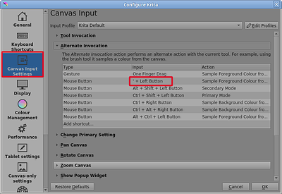 key colour selector