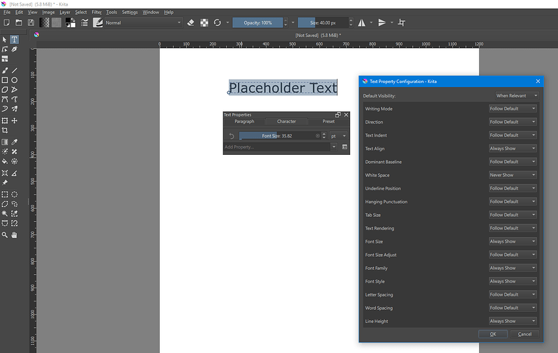 Incomplete Text Incomplete Text Tool in Portable Versions - General Questions - Krita ...