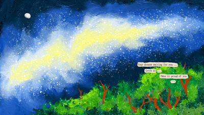 Milky-way with quote