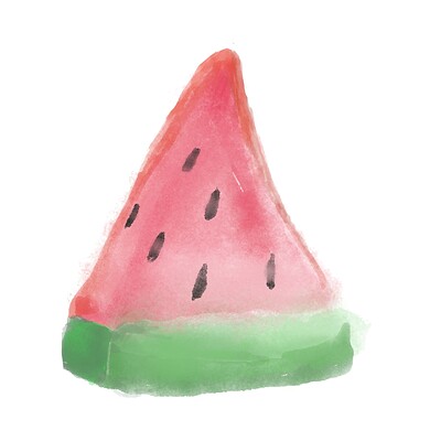 krita-watermelon-spontaneous brush try - white BG