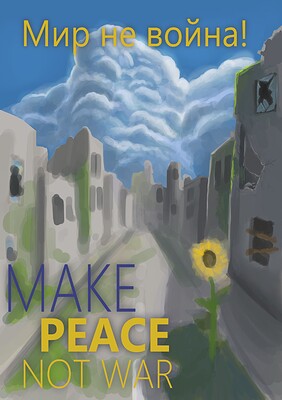 Make PEACE not war! letters