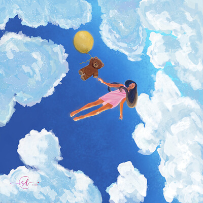 Krita Challenge 0726 Imaginary Friend - Flying FINa
