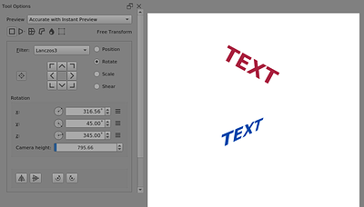 Rotate Text Out of Canvas