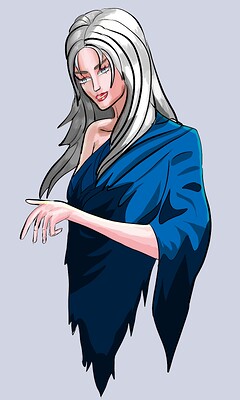 Womanbluecape